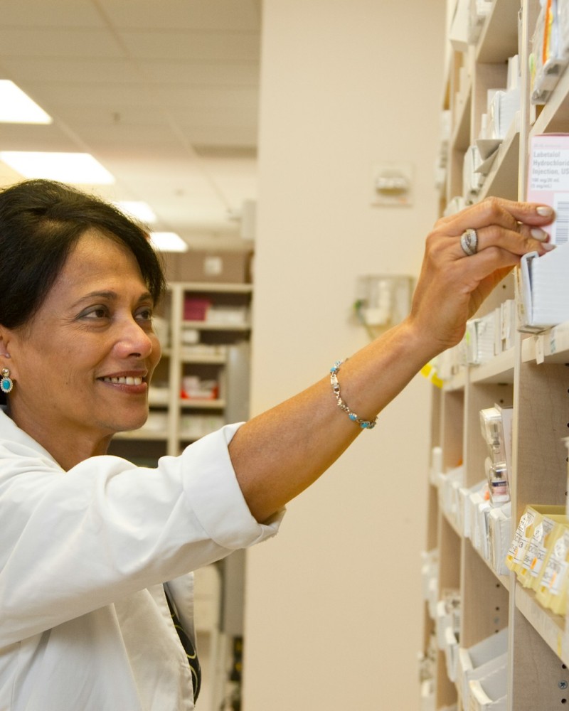 Healthcare product consultation in a modern pharmacy